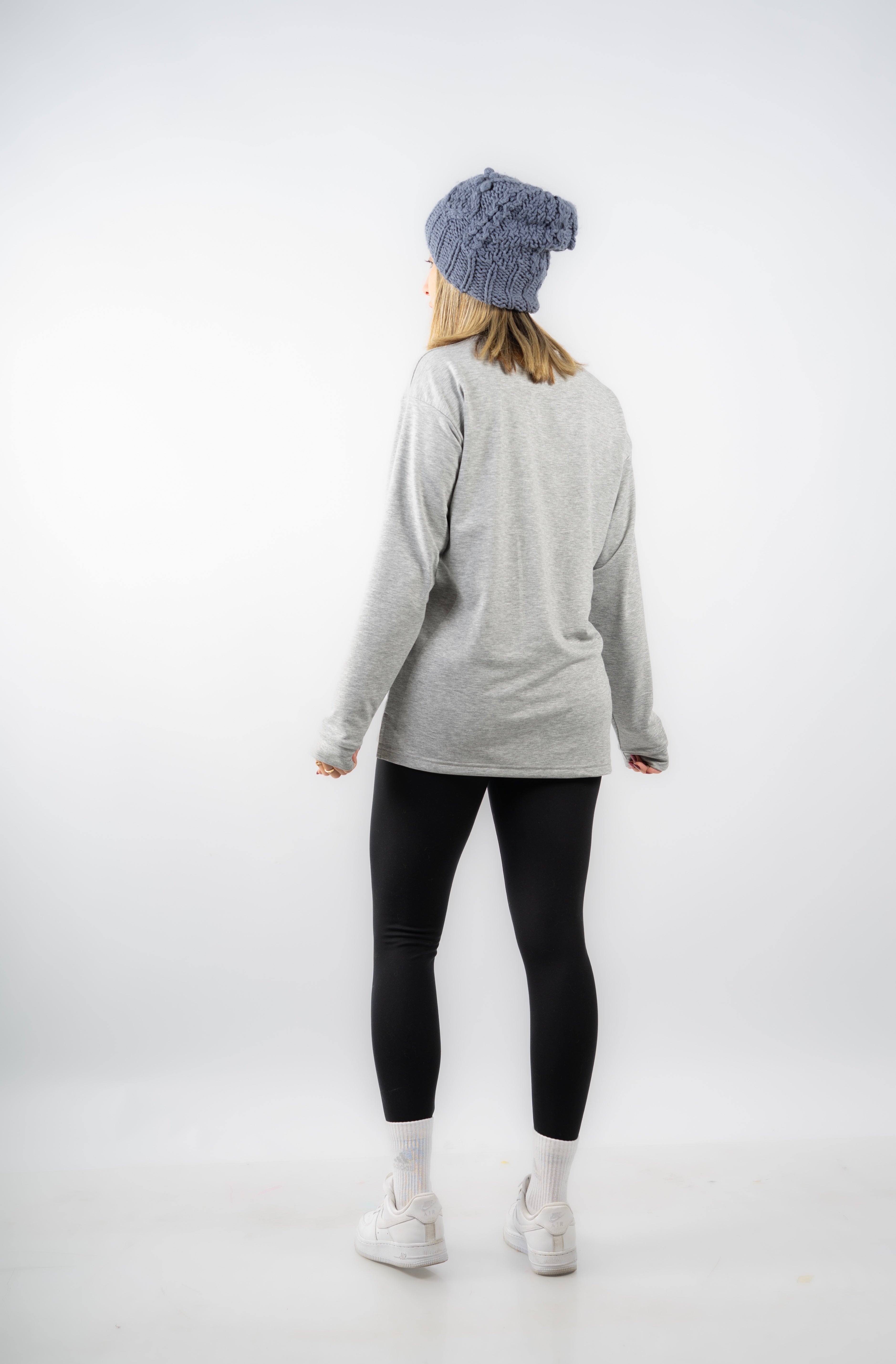 Long Sleeve Fitbody Tee Gray