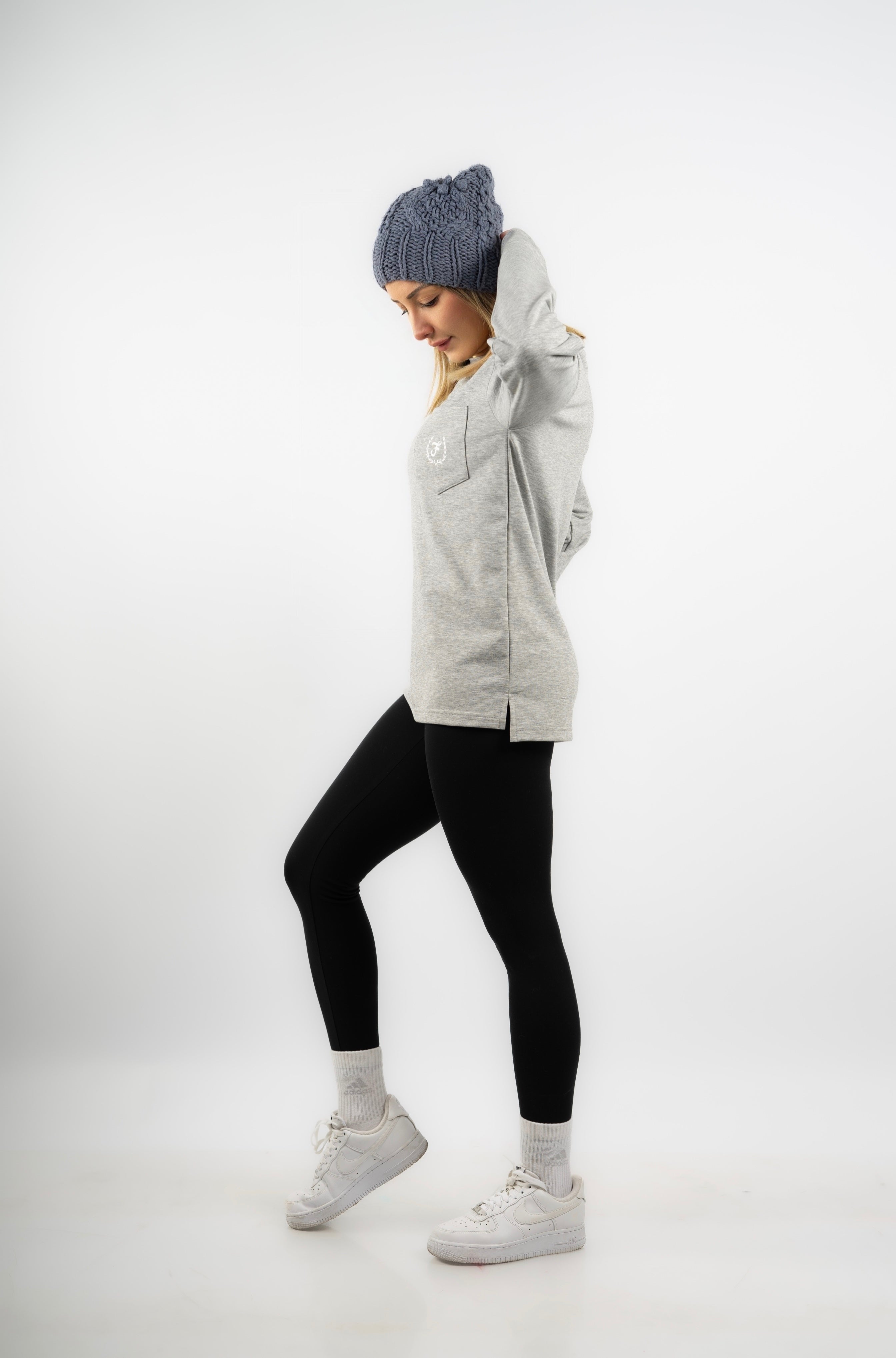 Long Sleeve Fitbody Tee Gray