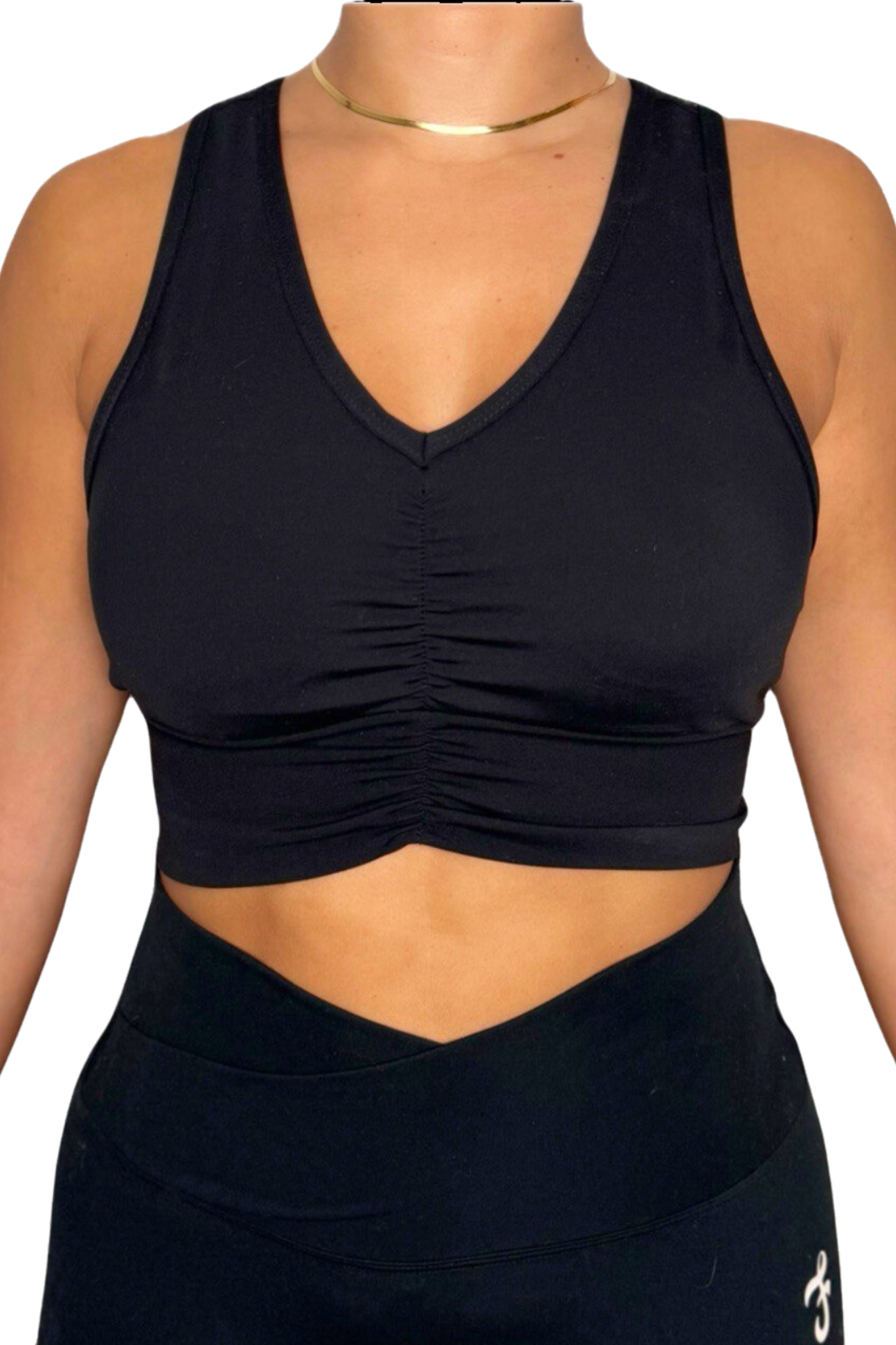 RACERBACK SPORT BRA TECHNICAL FABRICS , STYLISH DESIGN BLACK