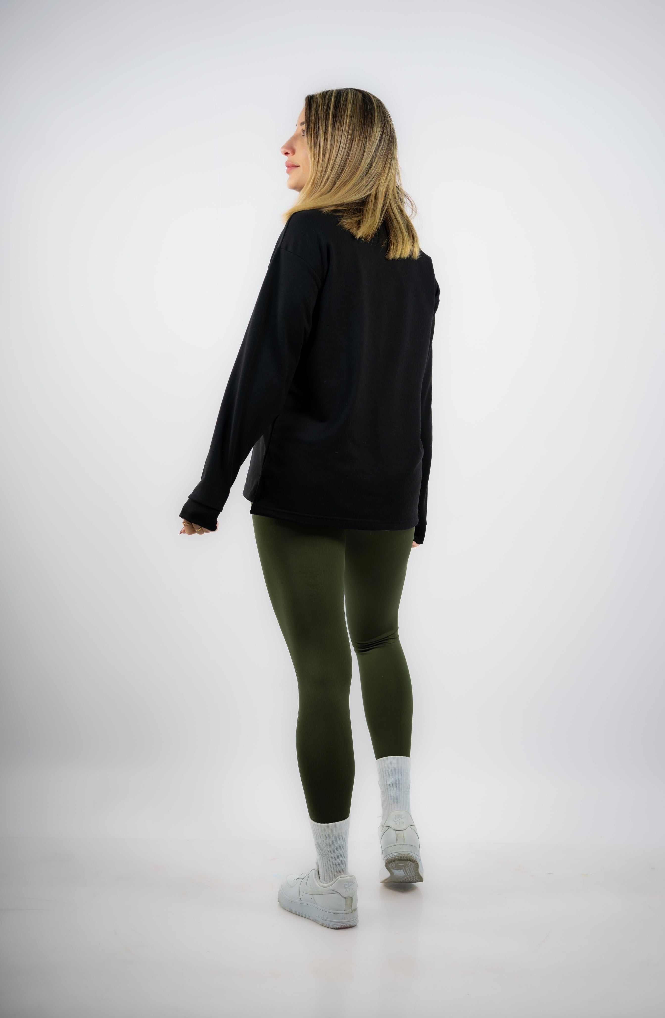 Long Sleeve Fitbody Tee Black