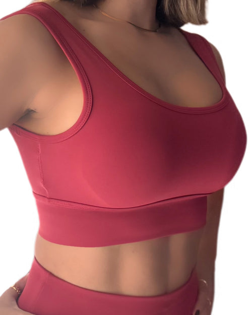 Burgundy Fitbody Sport Bra